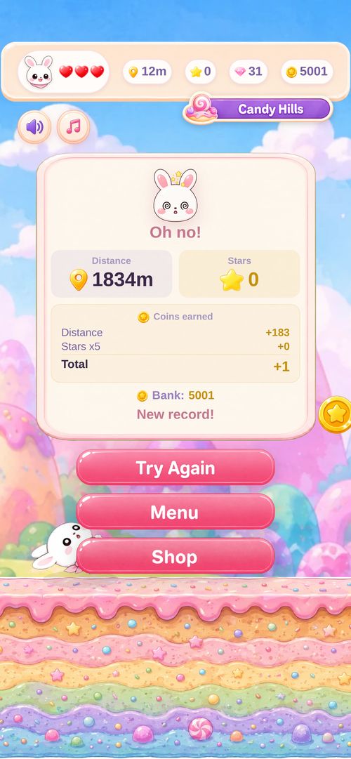 Sweet Dash Adventures — Resultado